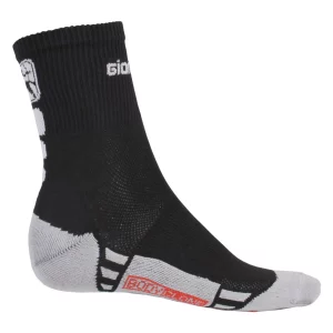 FR-C calcetín medio negro/blanco lateral