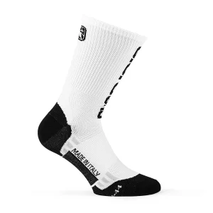 LOGO calcetín alto blanco/negro lateral