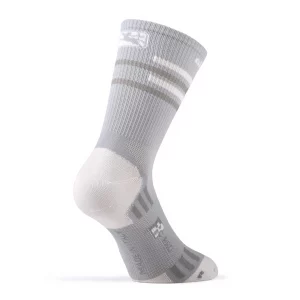 LINES calcetín alto gris/blanco trasera