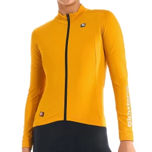 FR-C PRO maillot manga larga mujer amarillo mostaza frontal